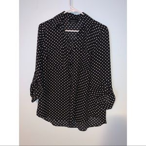 Polka Dot Button Up Blouse